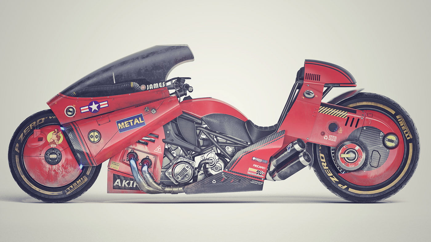 Moto de Caneda en Akira
